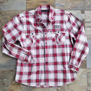 Harley-Davidson Plaid Long Sleeve Button Up Shirt Men’s XL